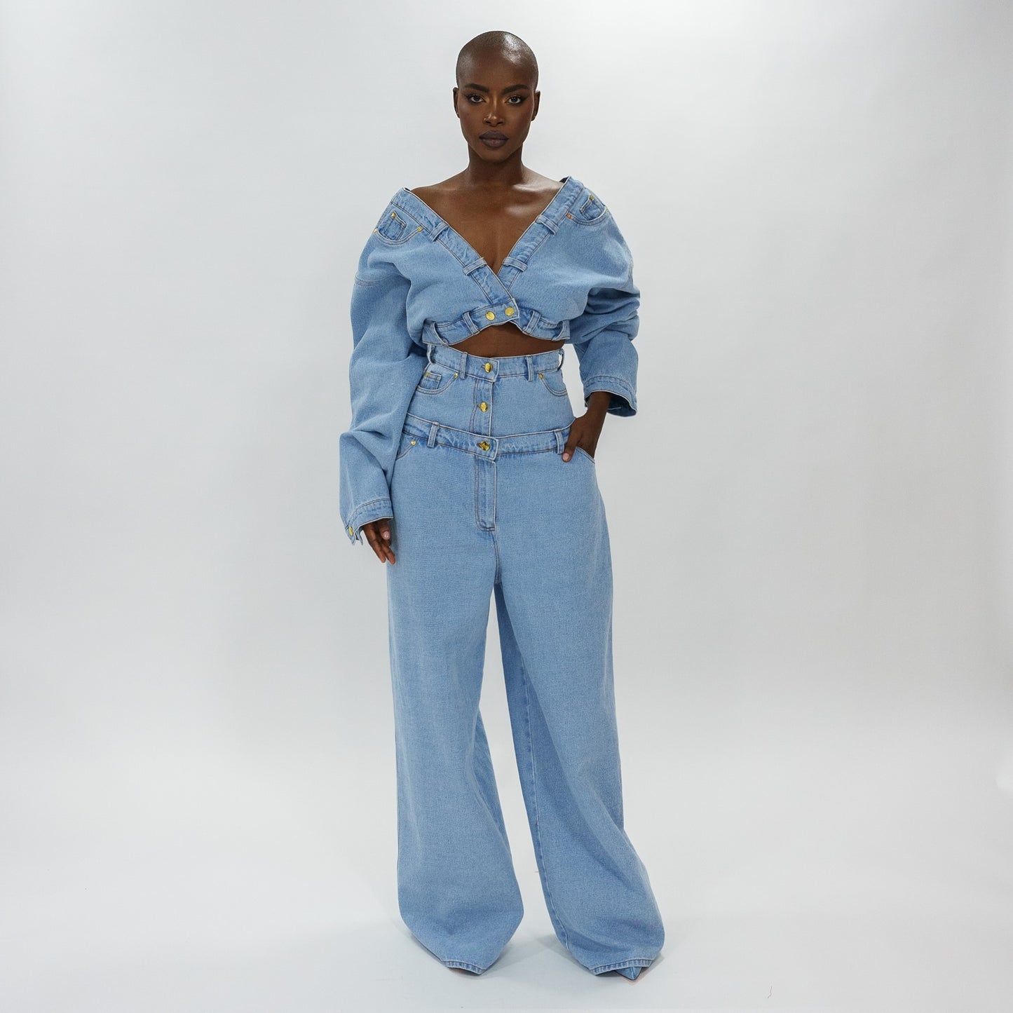 Double oversized denimpants