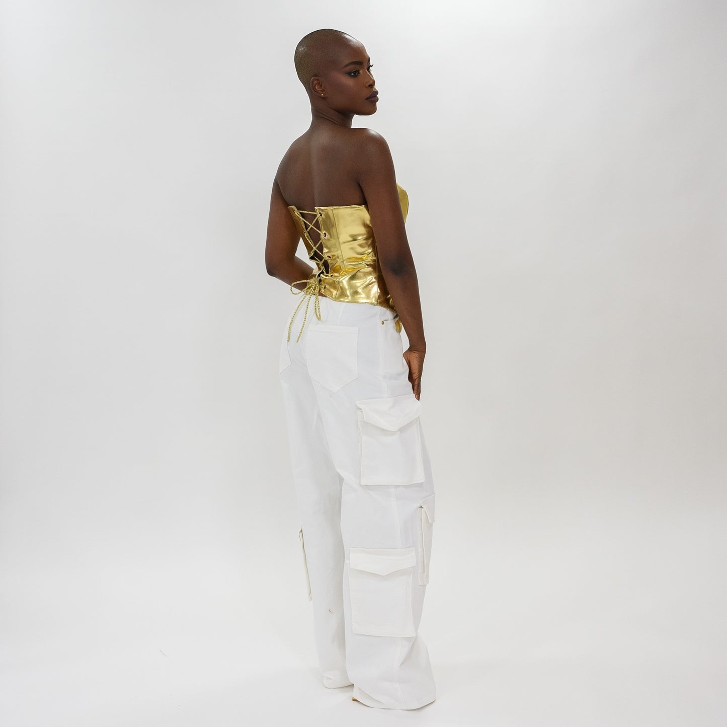 High shine corset