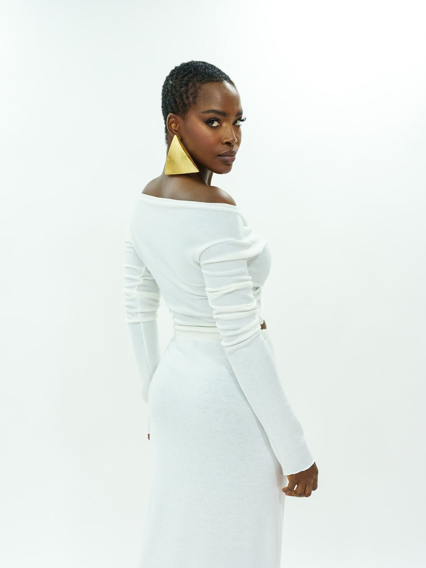 Knitted off the shoulder set