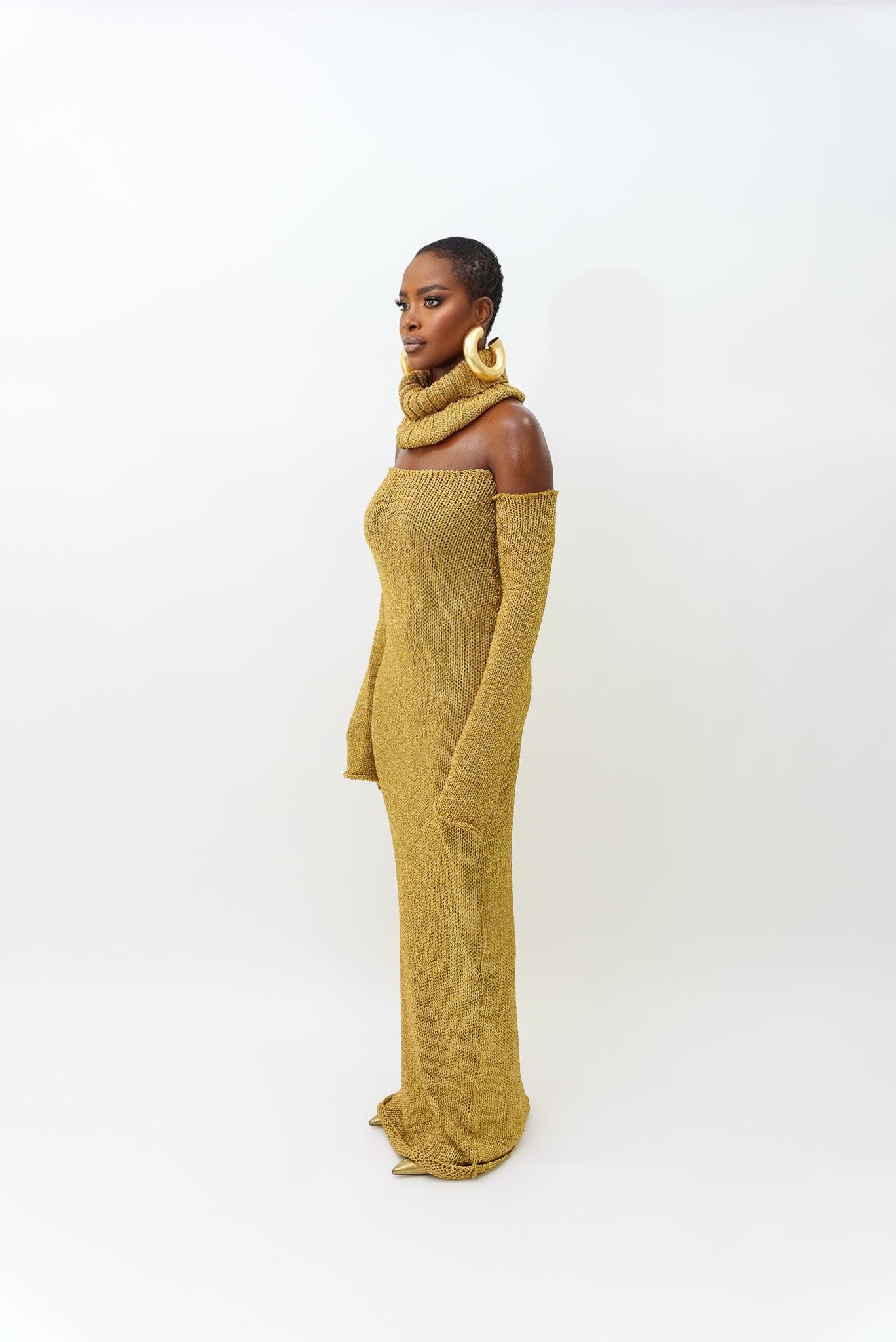 Lurex knitted dress
