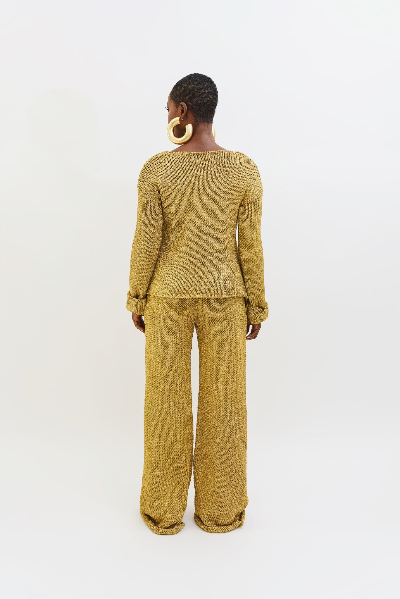 Lurex knited shirt top