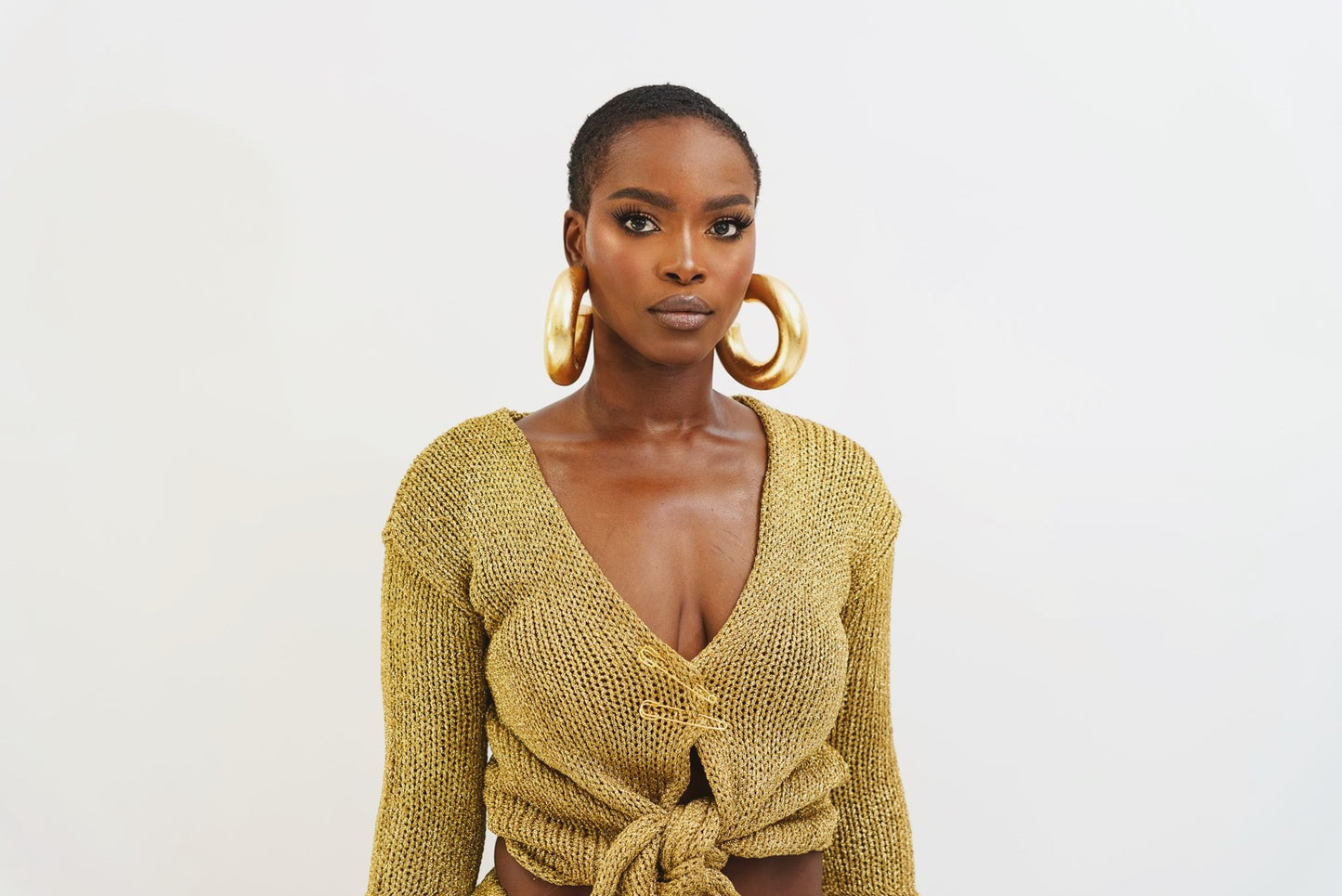 Lurex knited shirt top