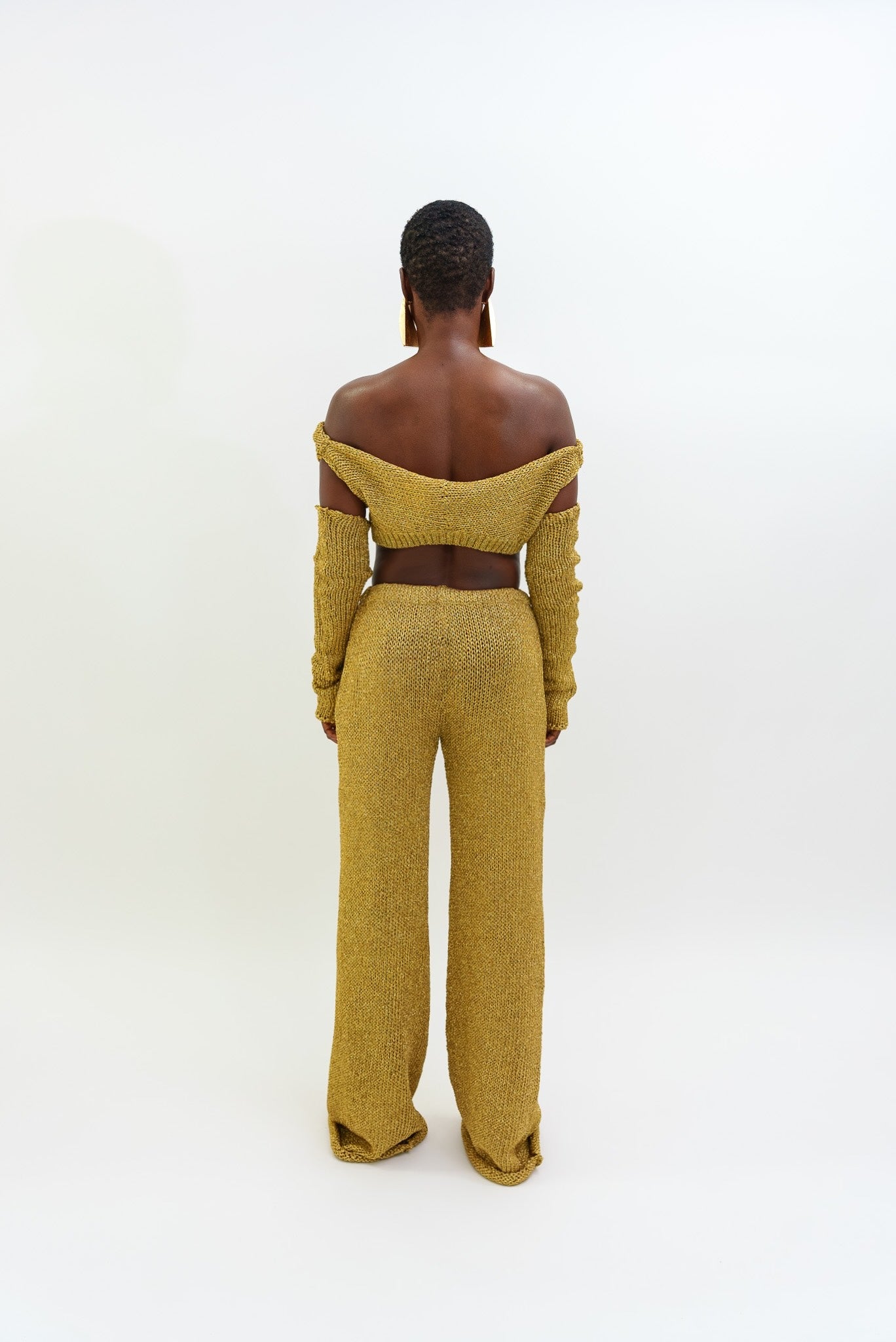 Lurex knitted pants