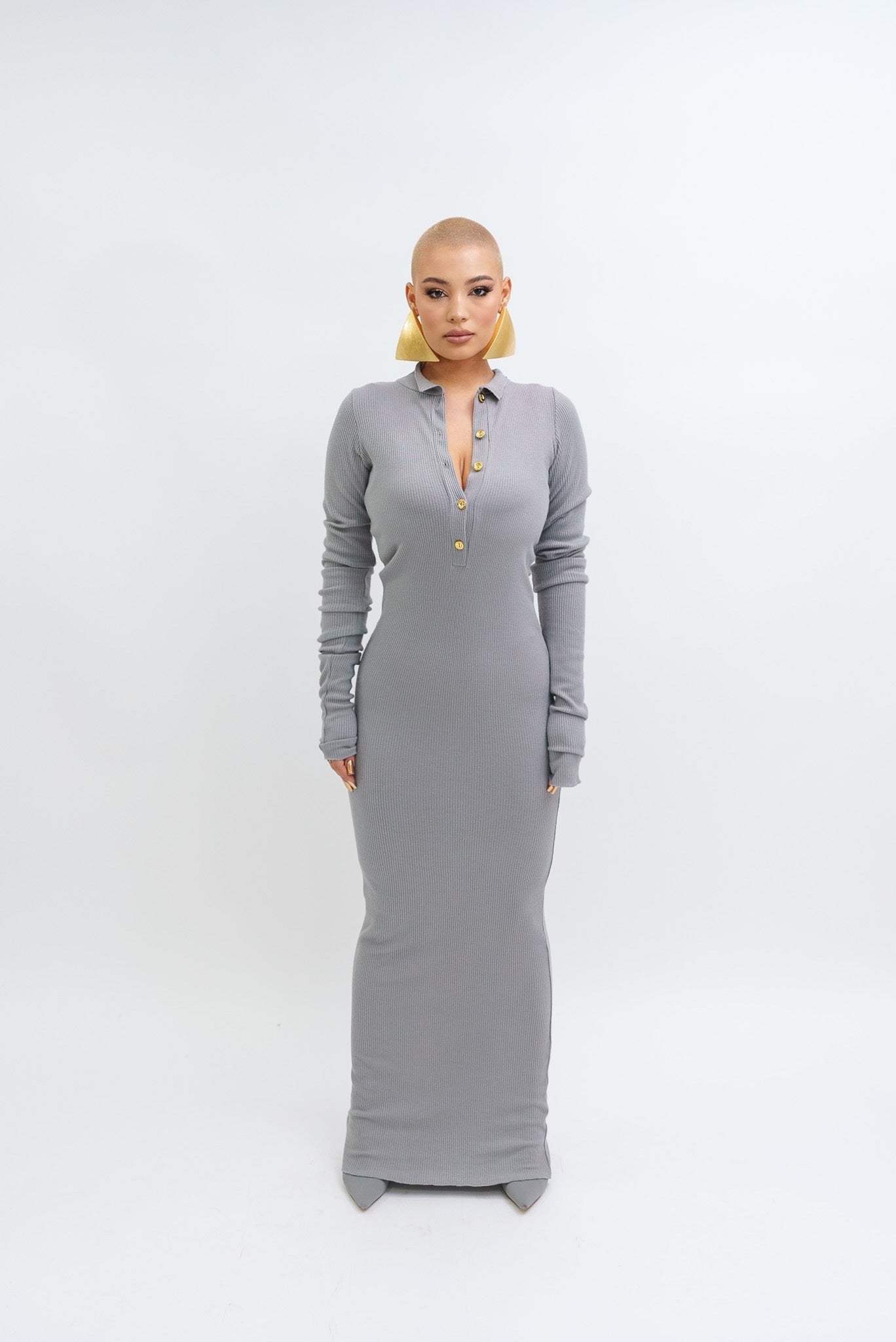Ribbed maxi dress