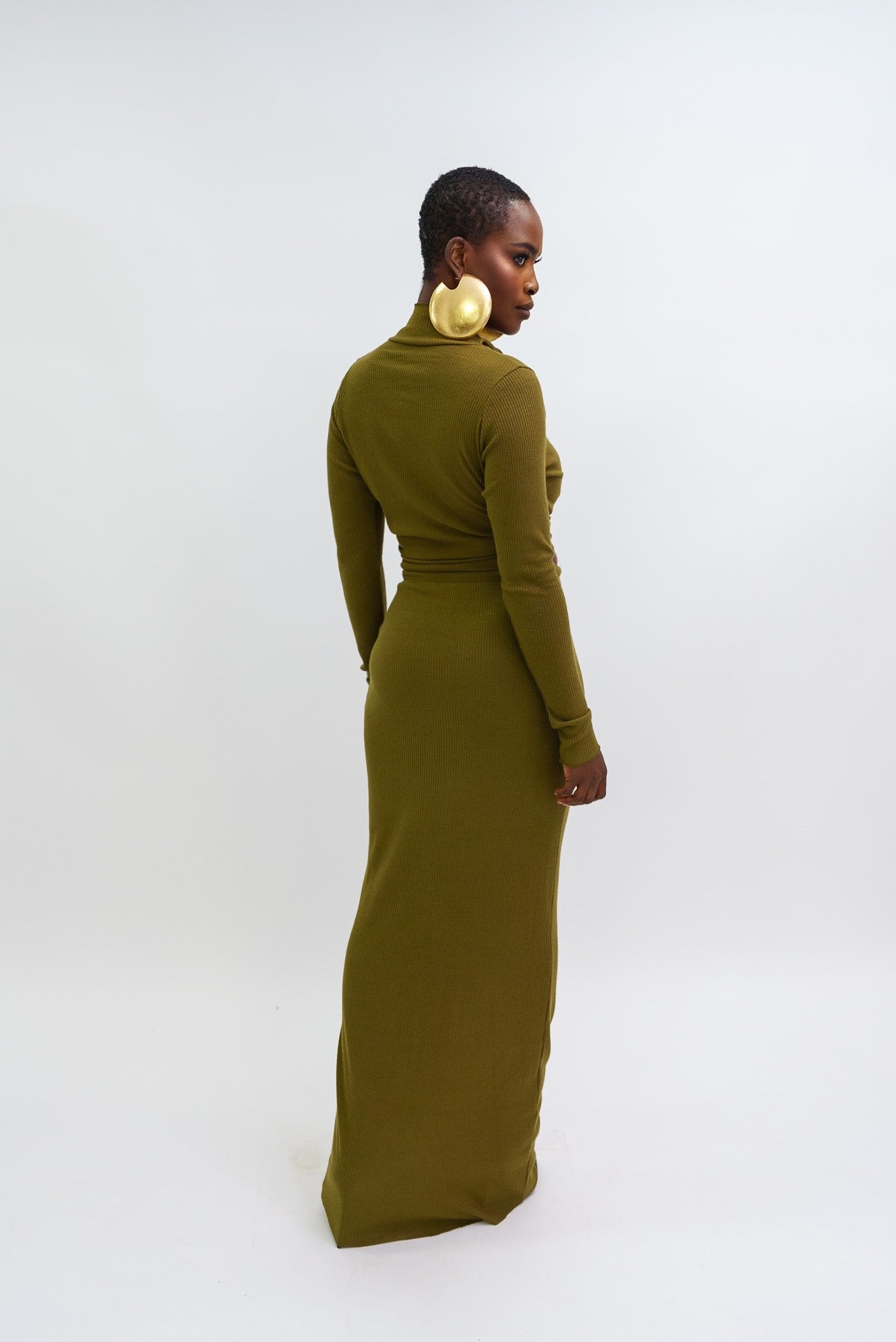 Ribbed maxi dress