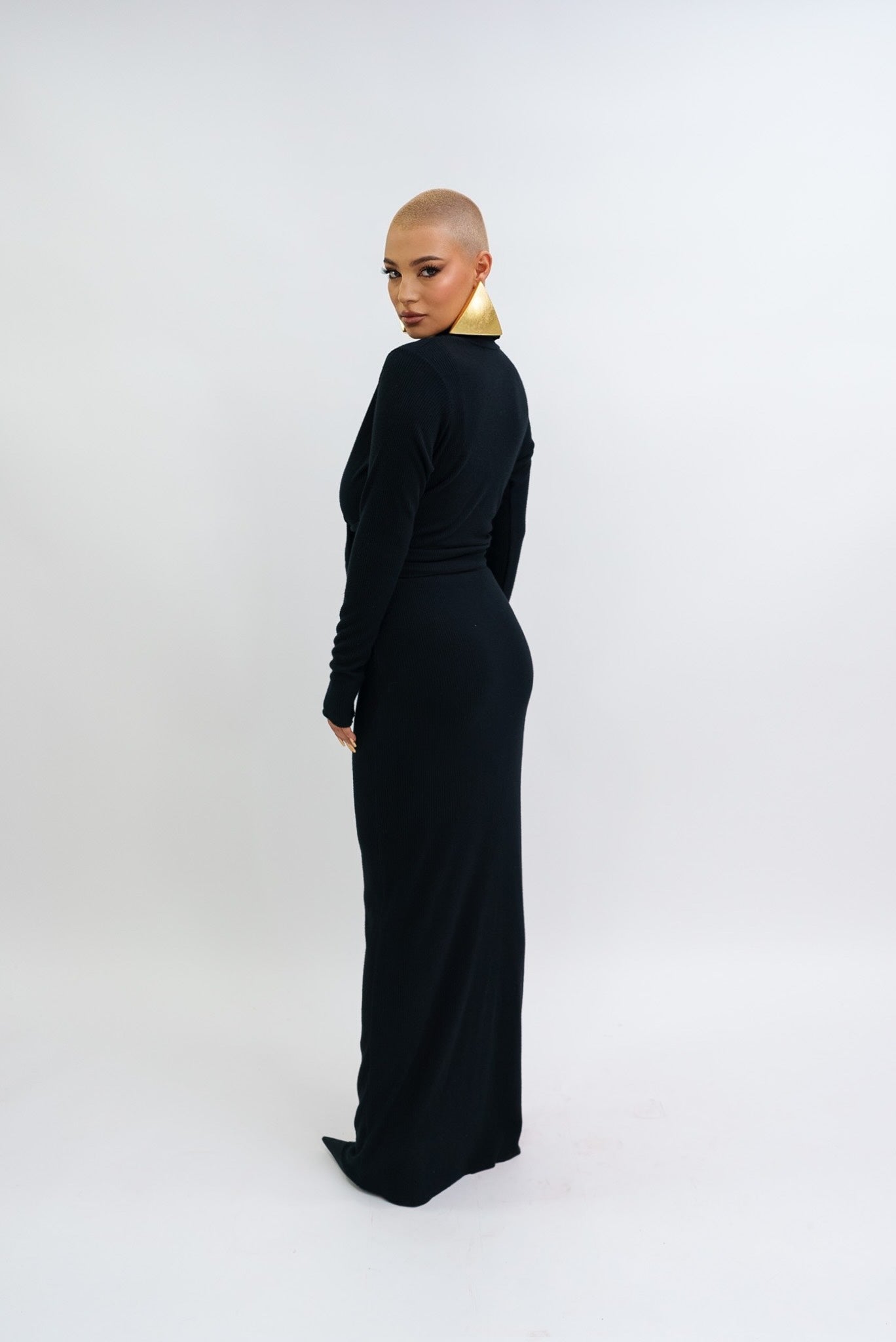 Ribbed maxi dress