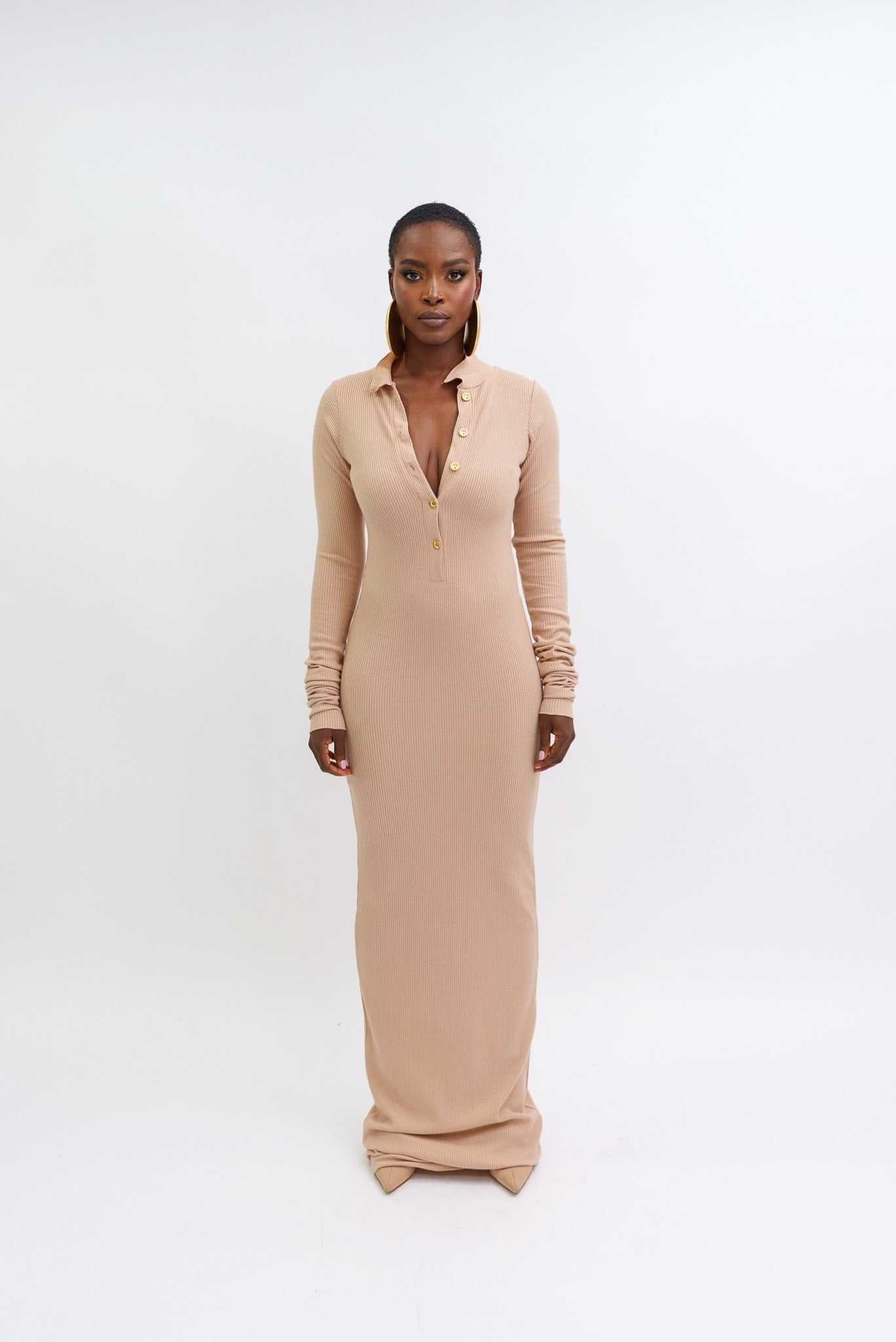 Ribbed maxi dress