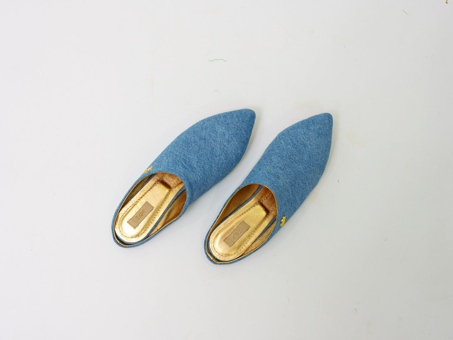 Denim mules