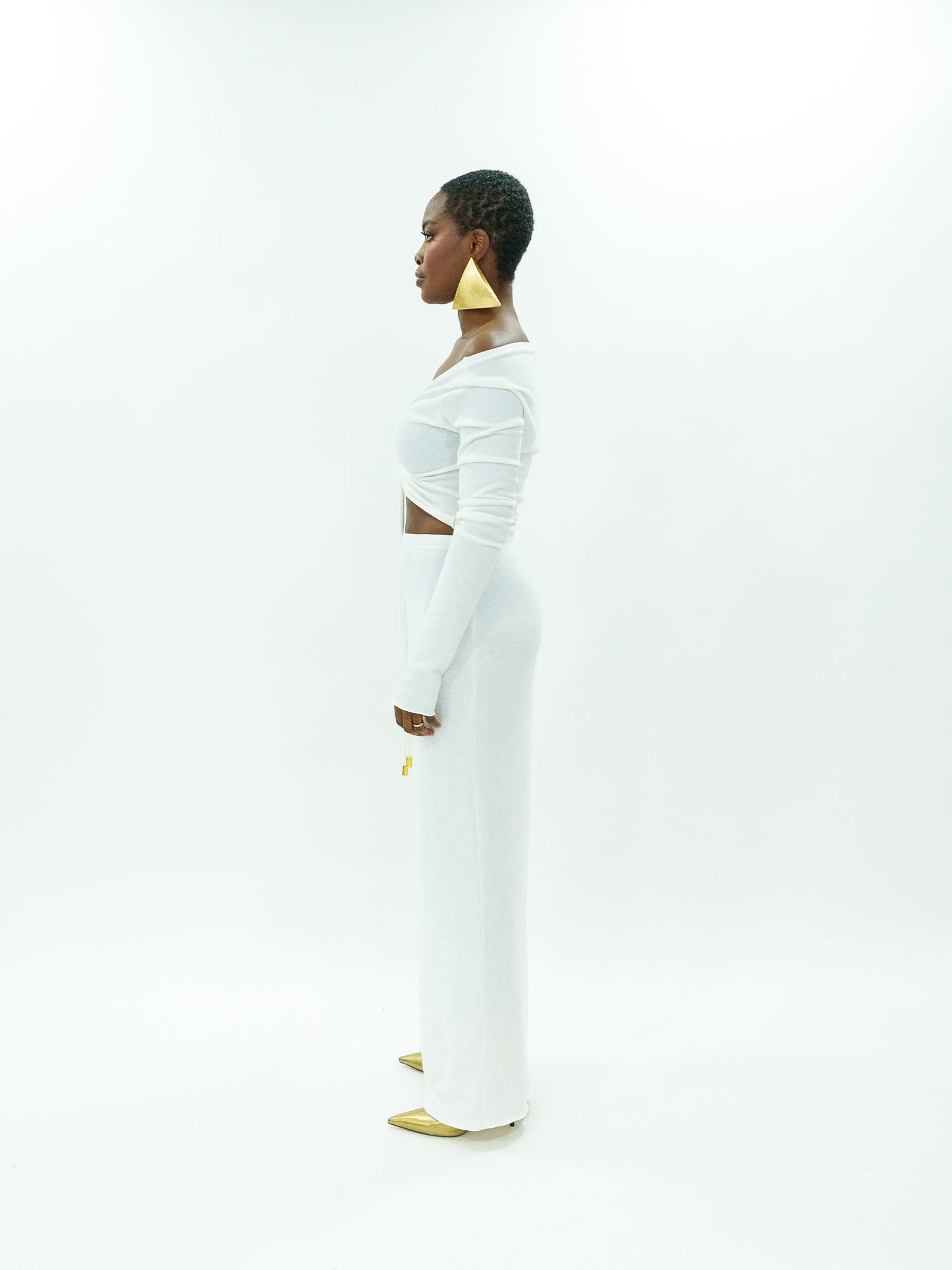 Knitted off the shoulder set