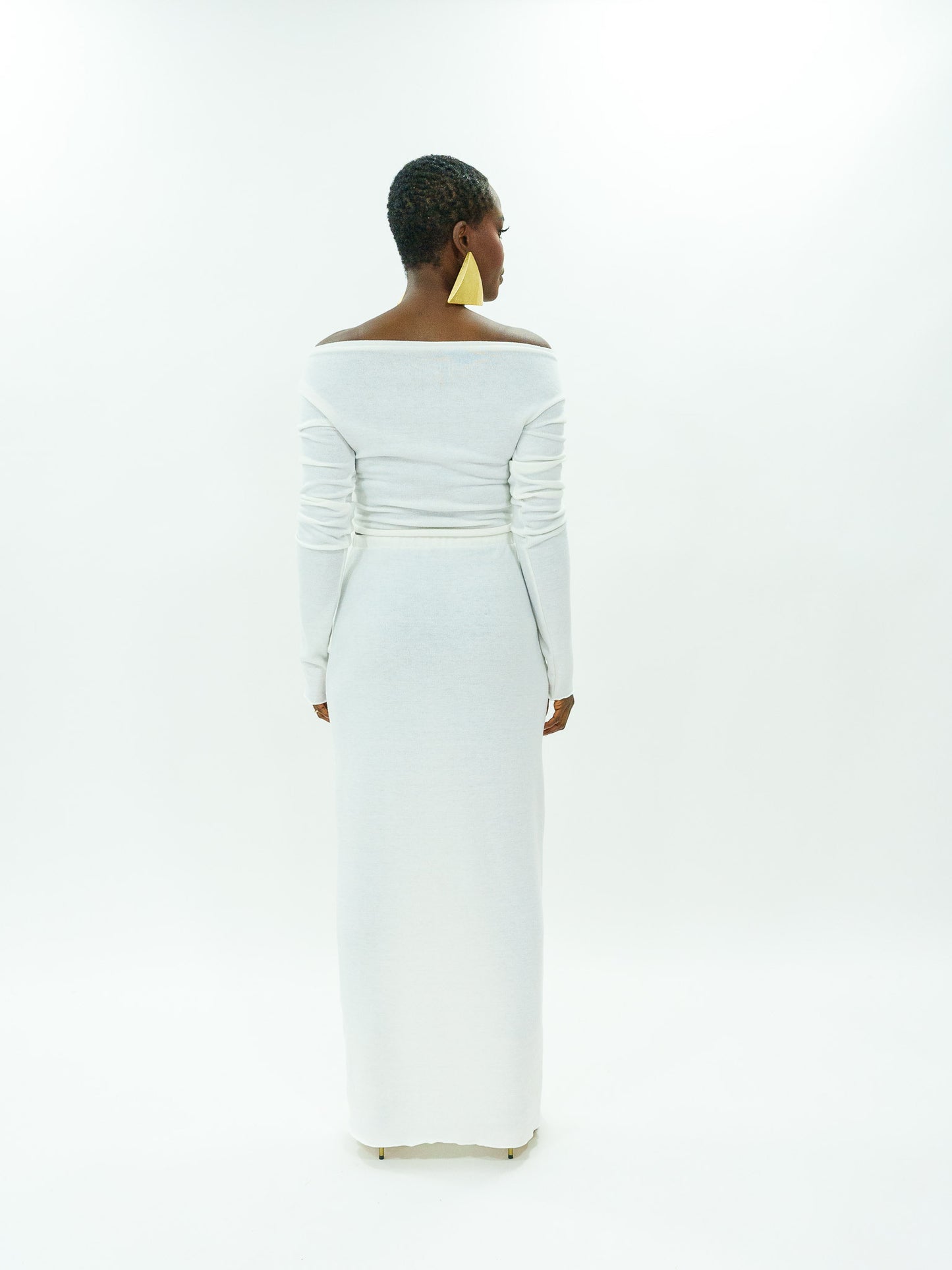 Knitted off the shoulder set