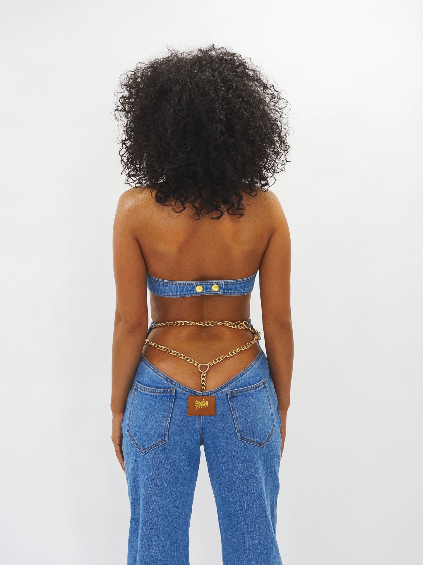 Chain thong denim