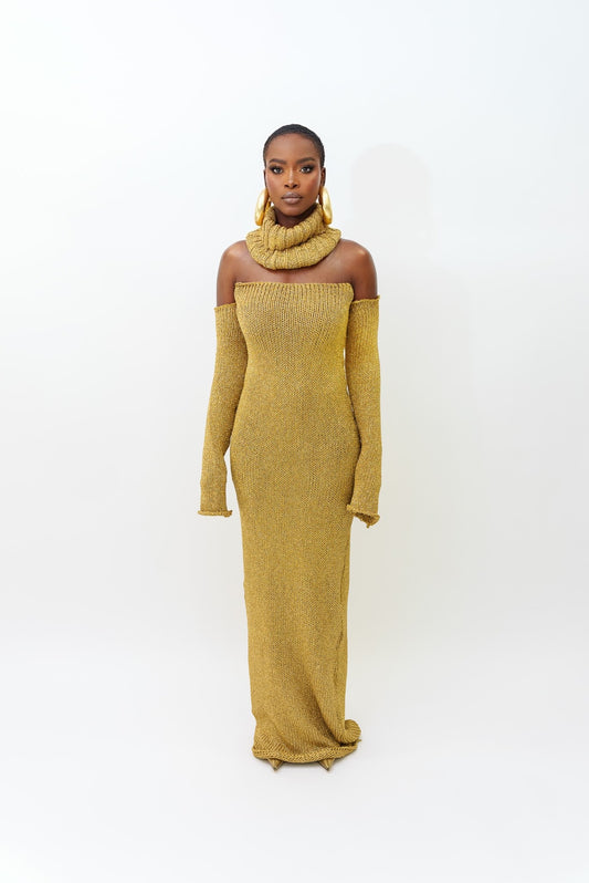 Lurex knitted dress