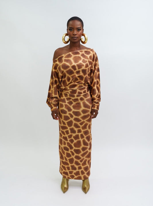 Giraffe print set