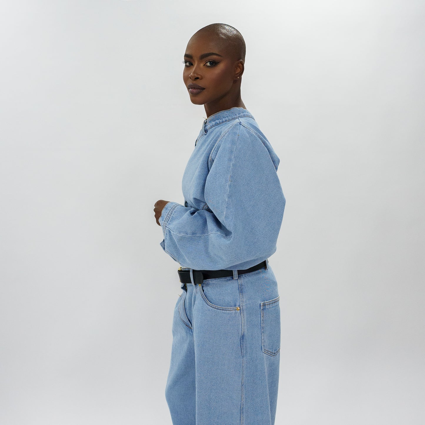 Low waist oversized denim pants