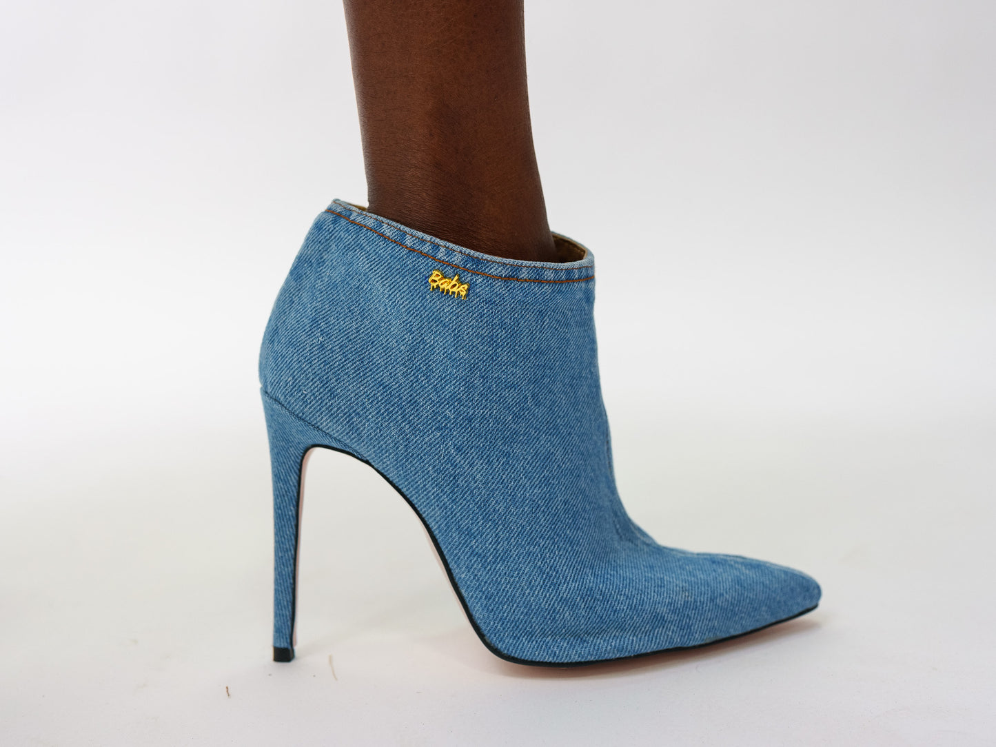 Denim ankle boots