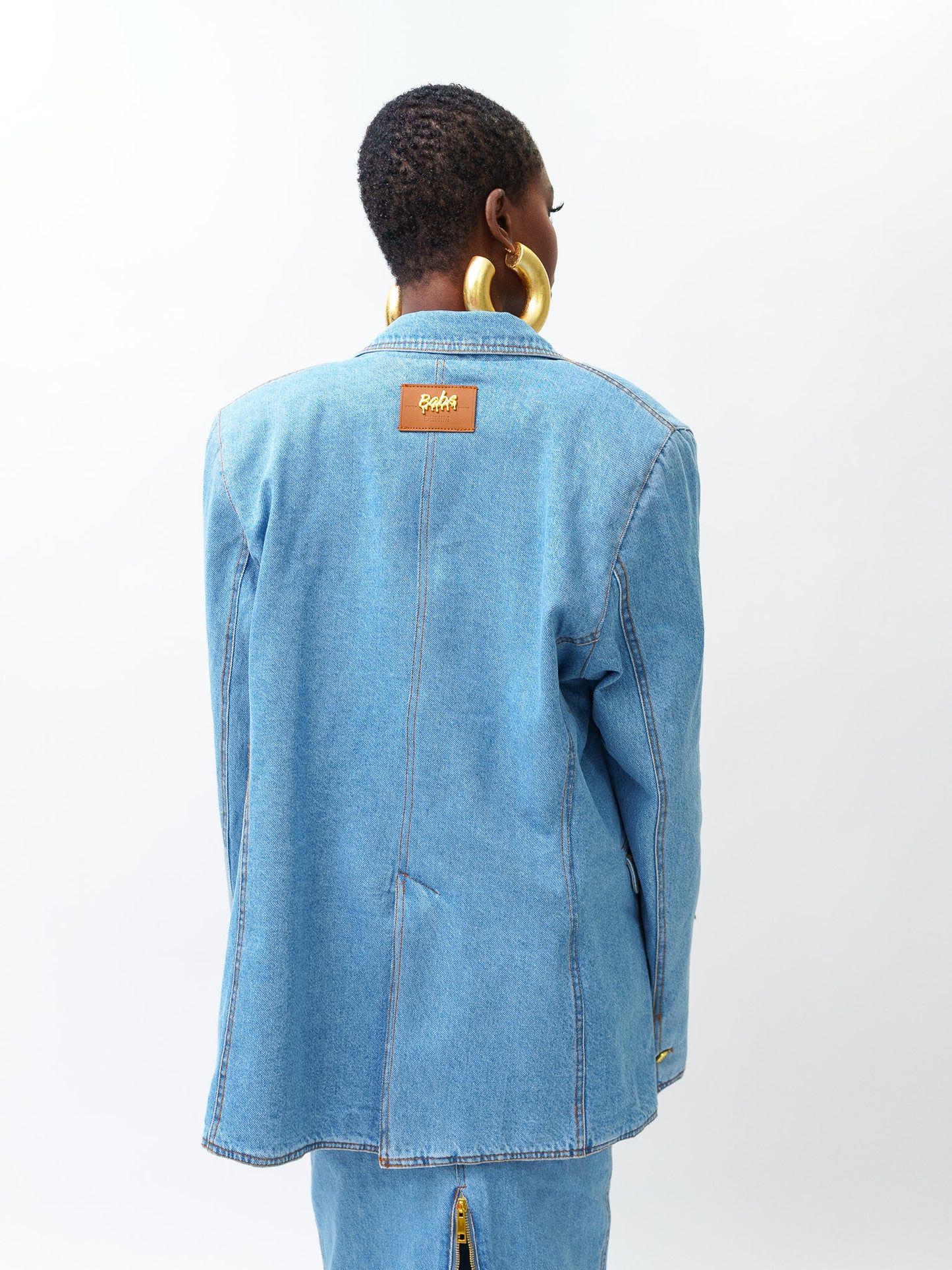 Denim oversized coat