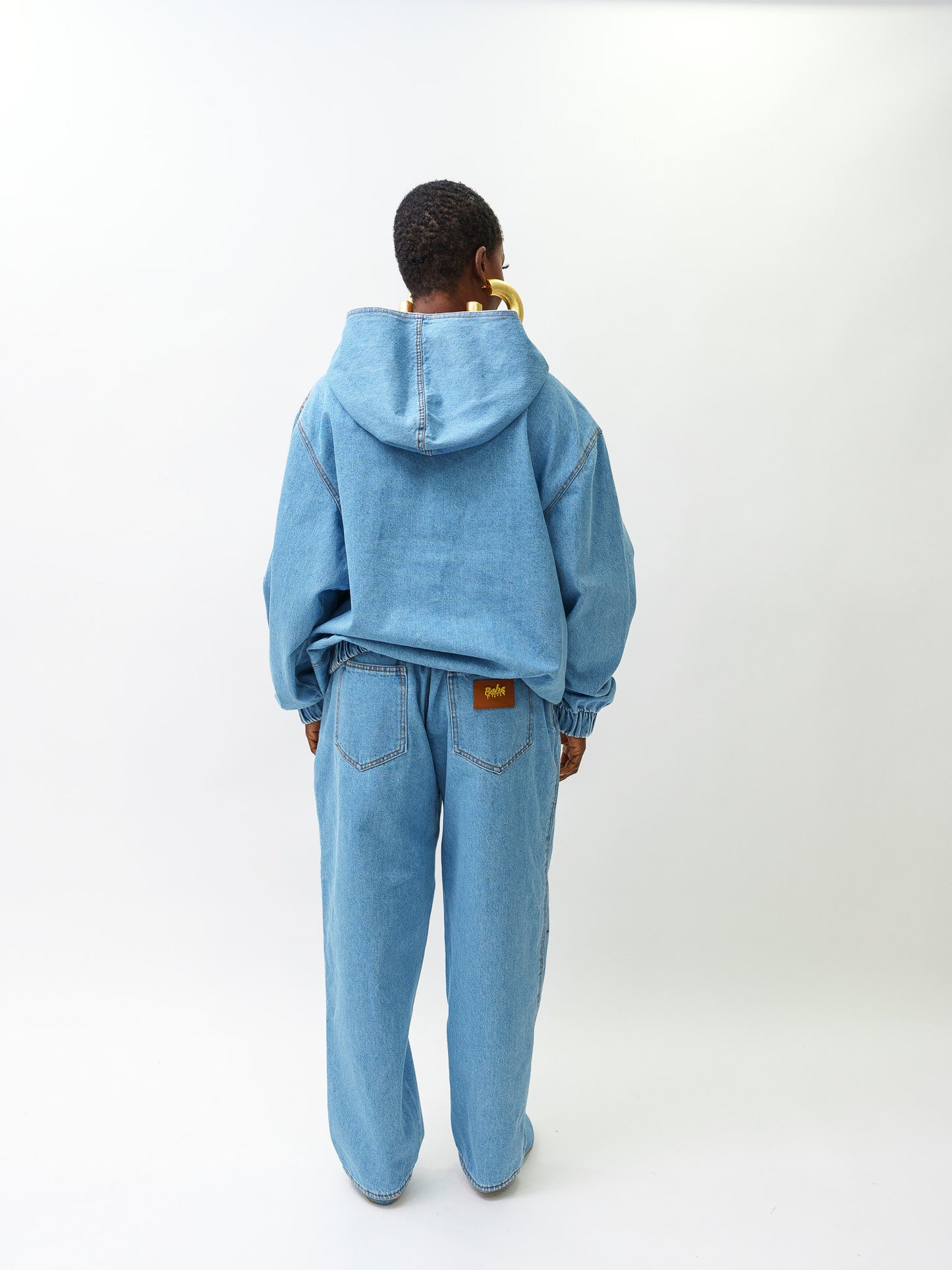 Denim oversized tracksuit