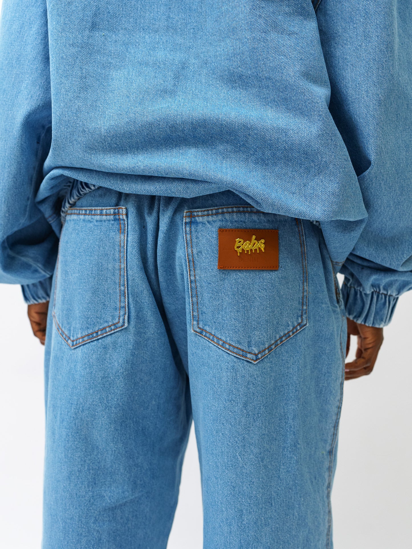 Denim oversized tracksuit