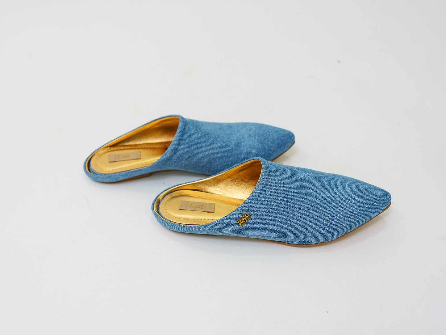 Denim mules