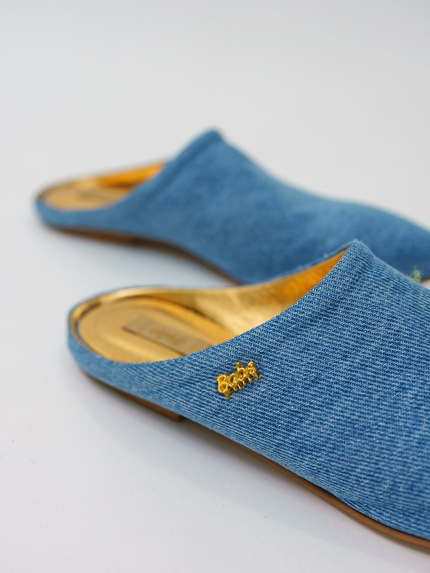 Denim mules